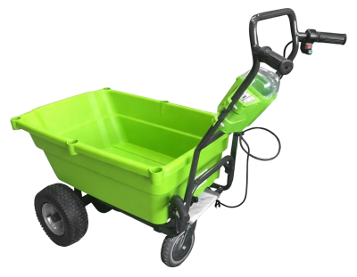 Тележка садовая GREENWORKS G40GC, 40v, 106 л, аккумуляторная прокат