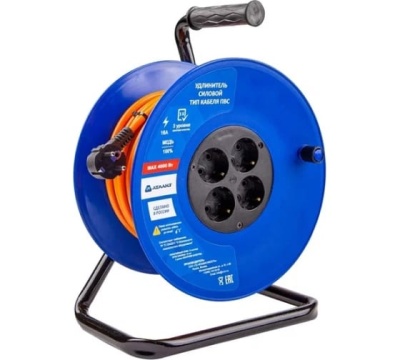 Удлинитель ПВС Атлант 4000 Вт  50м на катушке (С/з) прокат